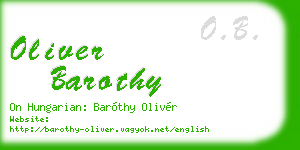 oliver barothy business card